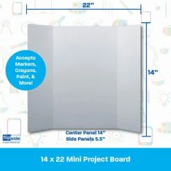 Discount ⌛ Flipside Mini Tri-Fold Display Board, 14 X 22 Inches, White 😀 -Tru-Ray Shop 2083840 B ecommfullsize