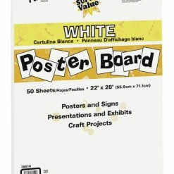 Budget 💯 Pacon Super Value Poster Board, 22 X 28 Inches, White, Pack Of 50 😉
