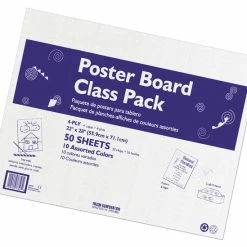Best deal 🛒 Pacon Poster Board Classroom Pack, 22 X 28 Inches, 4-Ply Thickness, Assorted Color, Pack Of 50 🎁